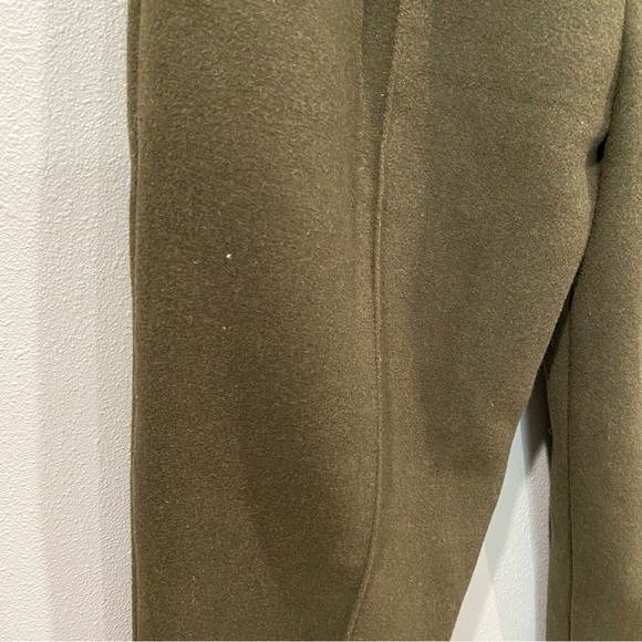 Ready 2 Wear Tailored Trousers Tapered Leg with Attached Belt Olive Green Small - Picture 4 of 8